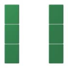 JUNG - Tastensatz 3fach, F50, Serie LS, vert foncé