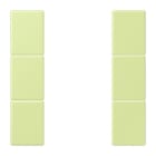 JUNG - Tastensatz 3fach, F50, Serie LS, vert jaune clair