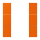 JUNG - Tastensatz 3fach, F50, Serie LS, orange