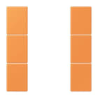 JUNG - Tastensatz 3fach, F50, Serie LS, orange clair