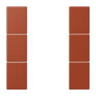 JUNG - Tastensatz 3fach, F50, Serie LS, l'ocre rouge