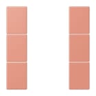 JUNG - Tastensatz 3fach, F50, Serie LS, l'ocre rouge moyen