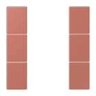 JUNG - Tastensatz 3fach, F50, Serie LS, terre sienne brique