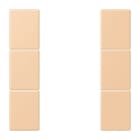 JUNG - Tastensatz 3fach, F50, Serie LS, terre sienne claire 31