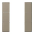 JUNG - Tastensatz 3fach, F50, Serie LS, ombre naturelle moyenne