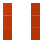 JUNG - Tastensatz 3fach, F50, Serie LS, rouge vermillon 59