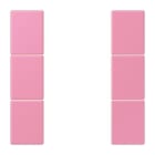 JUNG - Tastensatz 3fach, F50, Serie LS, rose vif