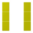 JUNG - Tastensatz 3fach, F50, Serie LS, vert olive vif
