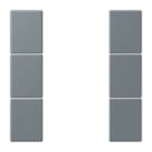 JUNG - Tastensatz 3fach, F50, Serie LS, gris 59