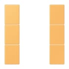 JUNG - Tastensatz 3fach, F50, Serie LS, ocre jaune clair