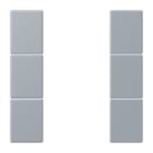 JUNG - Tastensatz 3fach, F50, Serie LS, gris clair 59