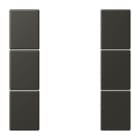 JUNG - Tastensatz 3fach, F50, Serie LS, ombre naturelle 59