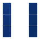 JUNG - Tastensatz 3fach, F50, Serie LS, bleu outremer foncé