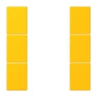 JUNG - Tastensatz 3fach, F50, Serie LS, le jaune vif