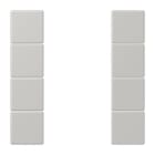 JUNG - Tastensatz 4fach, F50, Serie LS, gris clair 31