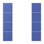 JUNG - Tastensatz 4fach, F50, Serie LS, bleu outremer 31