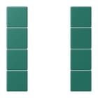 JUNG - Tastensatz 4fach, F50, Serie LS, vert anglais