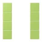 JUNG - Tastensatz 4fach, F50, Serie LS, vert clair