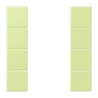 JUNG - Tastensatz 4fach, F50, Serie LS, vert jaune clair