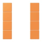 JUNG - Tastensatz 4fach, F50, Serie LS, orange clair