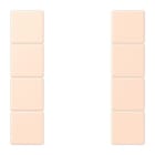 JUNG - Tastensatz 4fach, F50, Serie LS, rose pâle