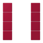 JUNG - Tastensatz 4fach, F50, Serie LS, rouge carmin