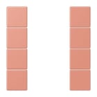 JUNG - Tastensatz 4fach, F50, Serie LS, l'ocre rouge moyen