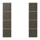 JUNG - Tastensatz 4fach, F50, Serie LS, ombre naturelle 31