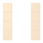 JUNG - Tastensatz 4fach, F50, Serie LS, blanc ivoire