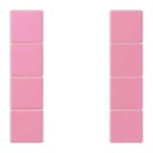 JUNG - Tastensatz 4fach, F50, Serie LS, rose vif