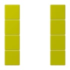 JUNG - Tastensatz 4fach, F50, Serie LS, vert olive vif