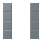 JUNG - Tastensatz 4fach, F50, Serie LS, gris 59