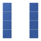 JUNG - Tastensatz 4fach, F50, Serie LS, bleu outremer 59