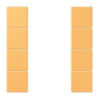 JUNG - Tastensatz 4fach, F50, Serie LS, ocre jaune clair