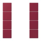JUNG - Tastensatz 4fach, F50, Serie LS, le rubis