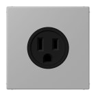 JUNG - Steckdose, US-Norm, 15 A 125 V ~, Schraubkl., ohne Krallen, Serie LS, gris moyen