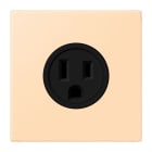 JUNG - Steckdose, US-Norm NEMA, 15 A 125 V ~, Schraubkl., ohne Krallen, Serie LS, ocre