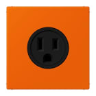 JUNG - Steckdose, US-Norm, 15 A 125 V ~, Schraubkl., ohne Krallen, Serie LS, orange