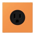 JUNG - Steckdose, US-Norm, 15 A 125 V ~, Schraubkl., ohne Krallen, orange clair