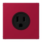 JUNG - Steckdose, US-Norm, 15 A 125 V ~, Schraubkl., ohne Krallen, rouge carmin