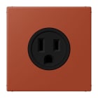 JUNG - Steckdose, US-Norm, 15 A 125 V ~, Schraubkl., ohne Krallen, l'ocre rouge