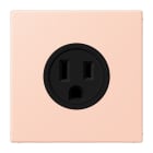 JUNG - Steckdose, US-Norm, 15 A 125 V ~, Schraubkl., ohne Krallen, l'ocre rouge clair