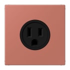 JUNG - Steckdose, US-Norm, 15 A 125 V ~, Schraubkl., ohne Krallen, terre sienne brique