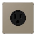 JUNG - Steckdose, US-Norm, 15 A 125 V ~, Schraubkl., ohne Krallen, ombre naturelle moyenne