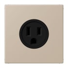 JUNG - Steckdose, US-Norm, 15 A 125 V ~, Schraubkl., ohne Krallen, ombre naturelle claire