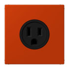 JUNG - Steckdose, US-Norm, 15 A 125 V ~, Schraubkl., ohne Krallen, rouge vermillon 59