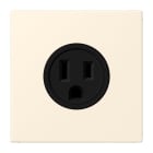 JUNG - Steckdose, US-Norm, 15 A 125 V ~, Schraubkl., ohne Krallen, blanc ivoire