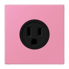 JUNG - Steckdose, US-Norm, 15 A 125 V ~, Schraubkl., ohne Krallen, Serie LS, rose vif