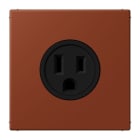 JUNG - Steckdose, US-Norm, 15 A 125 V ~, Schraubkl., ohne Krallen, terre sienne brûlée 59