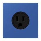 JUNG - Steckdose, US-Norm, 15 A 125 V ~, Schraubkl., ohne Krallen, bleu outremer 59